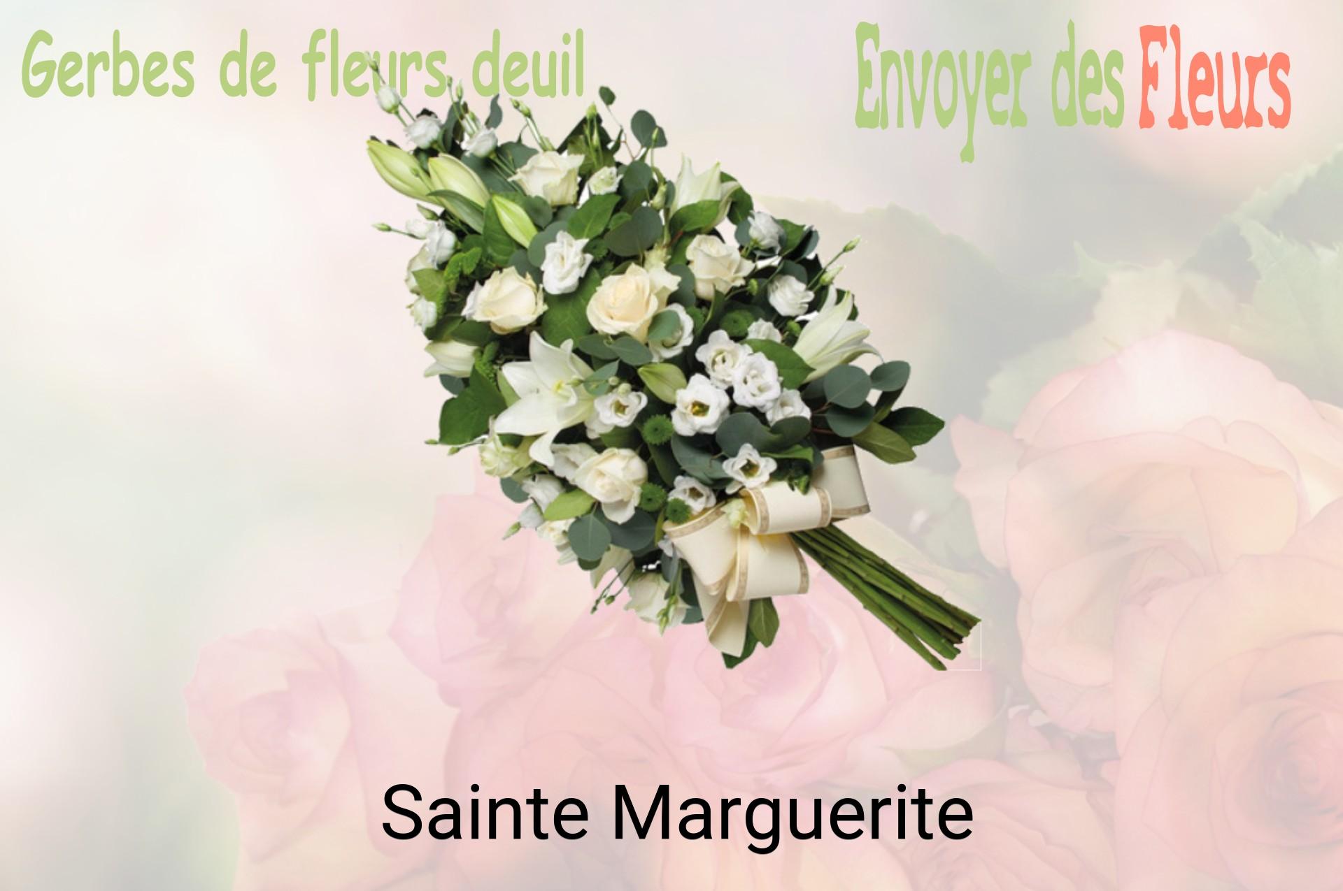 Gerbe de fleurs de deuil livrée à Sainte-Marguerite